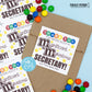 Editable - Secretary Appreciation Gift Tags for M&Ms Candy - Printable Digital File