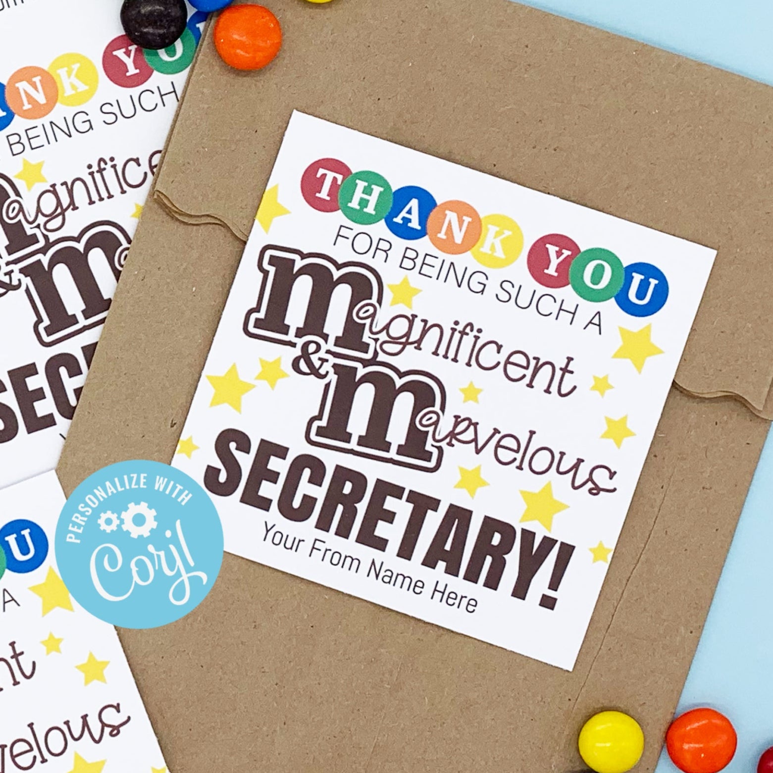 Editable - Secretary Appreciation - Magnificent and Marvelous Gift Tag ...
