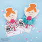 Printable Ballet Scrunchie Valentine Cards - Red Haired Ballerina - Digital File