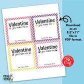 EDITABLE - Valentine You Make Me - Class Valentine Cards for Laffy Taf ... EDITABLE - Valentine You Make Me - Class Valentine Cards for Laffy Taf ...