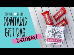 Printable Teacher Appreciation Gift Bag/Box for 100 Grand Candy - Smal ...