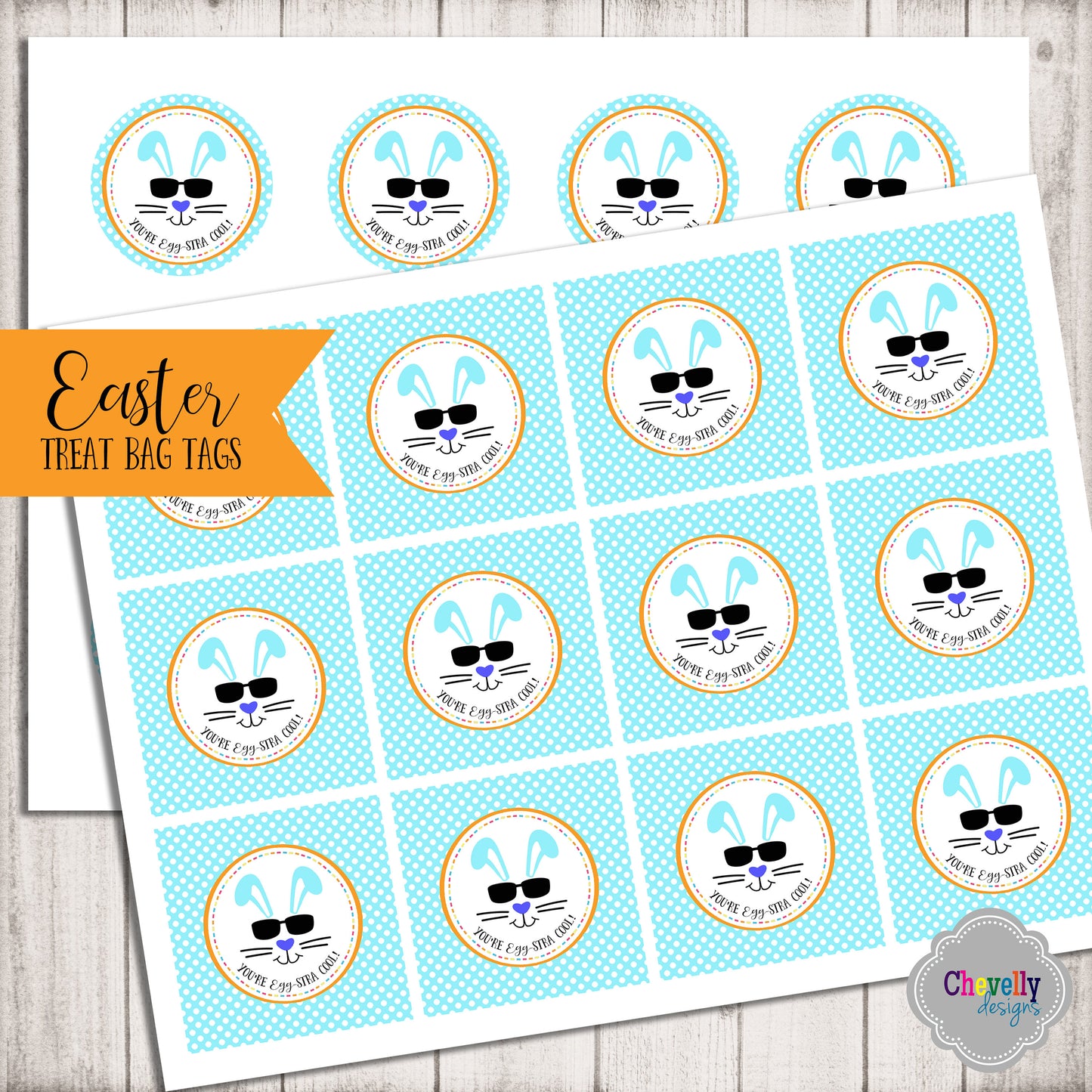 You're EGG-stra Cool Treat Bag Tags | Printable - Instant Digital File