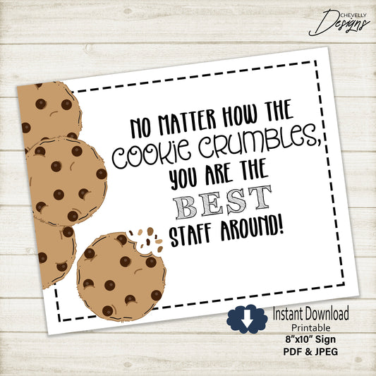 Cookie - Staff Appreciation 8x10 Breakroom Sign | Printable - Instant Digital Download