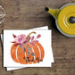 Floral Pumpkin Thank You Stationary - Fall Notecards - A2 Size 4.25"x5.5" >>>Instant Digital Download<<<