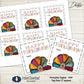 Printable Happy Thanksgiving Turkey Gift Tag >>>Instant Digital Download<<<