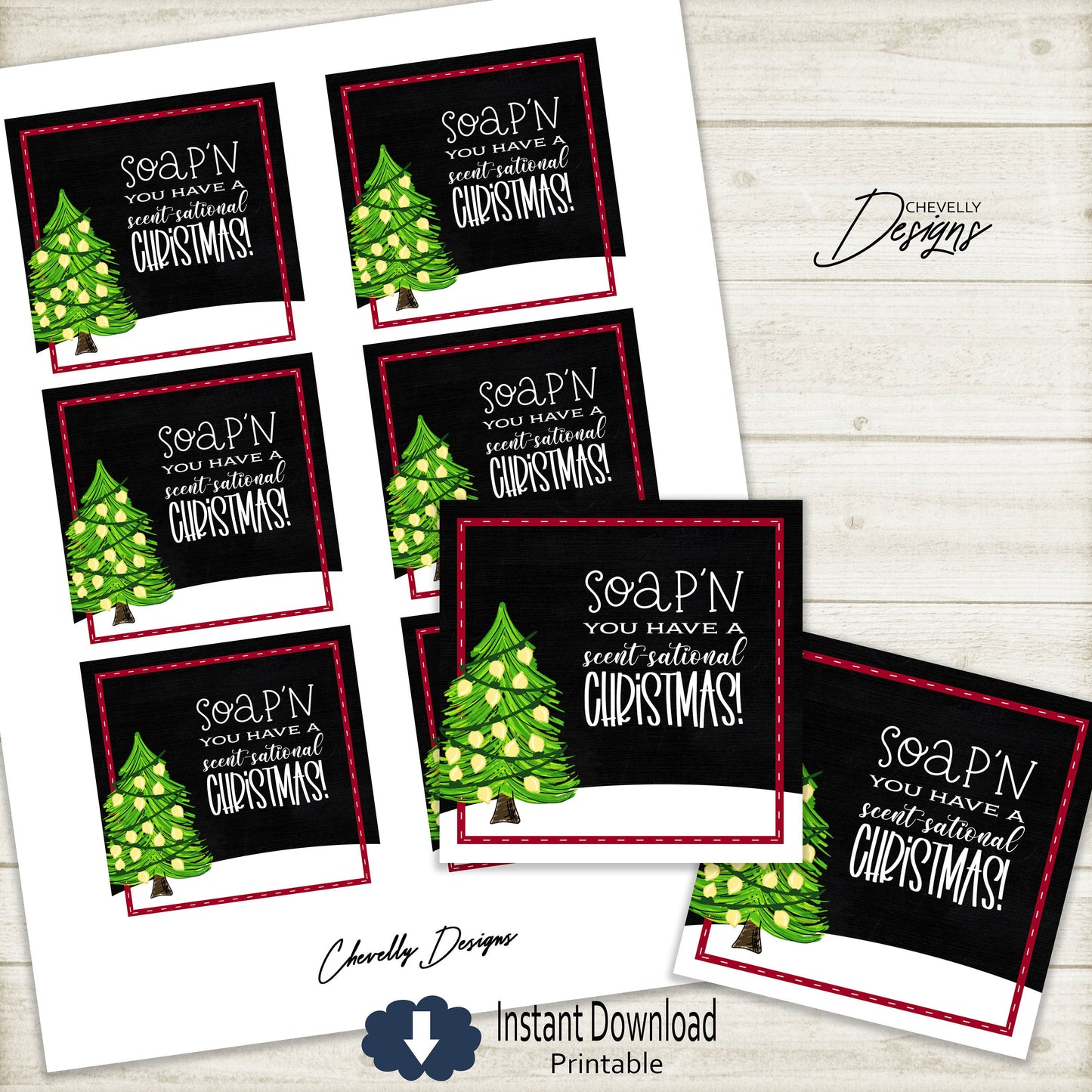 Printable Soap'n You Have a Scent-sational Christmas Gift Tags >>>Instant Digital Download<<<